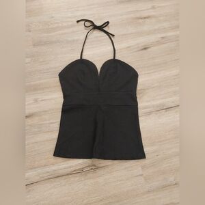 Alexis Black Halter Bustier Top